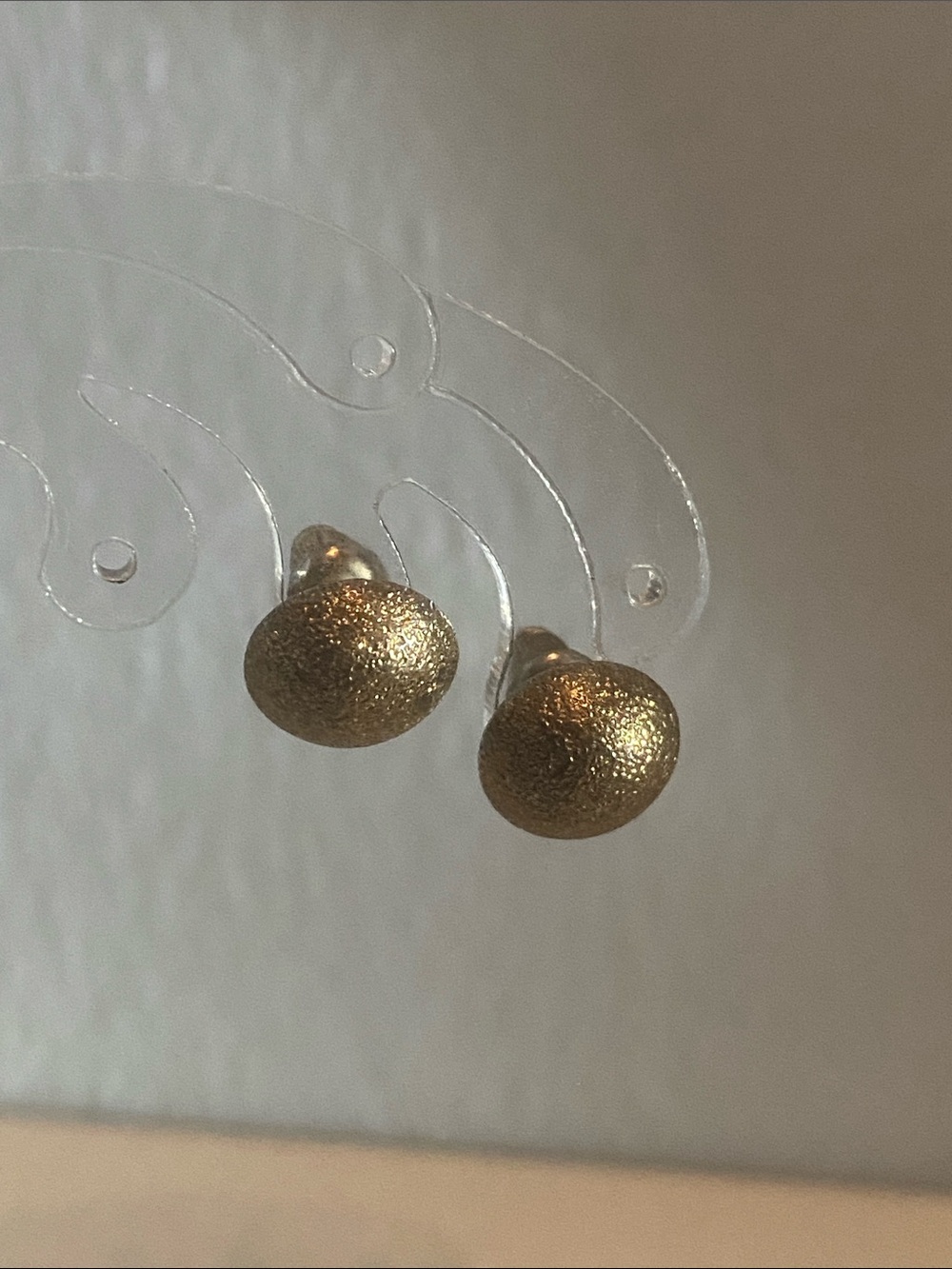 Textured Gold Dome Stud Earrings